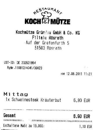 sssu Hffner Kochmtze Restaurant